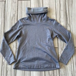 The North Face cowl neck polyester sweater. EUC